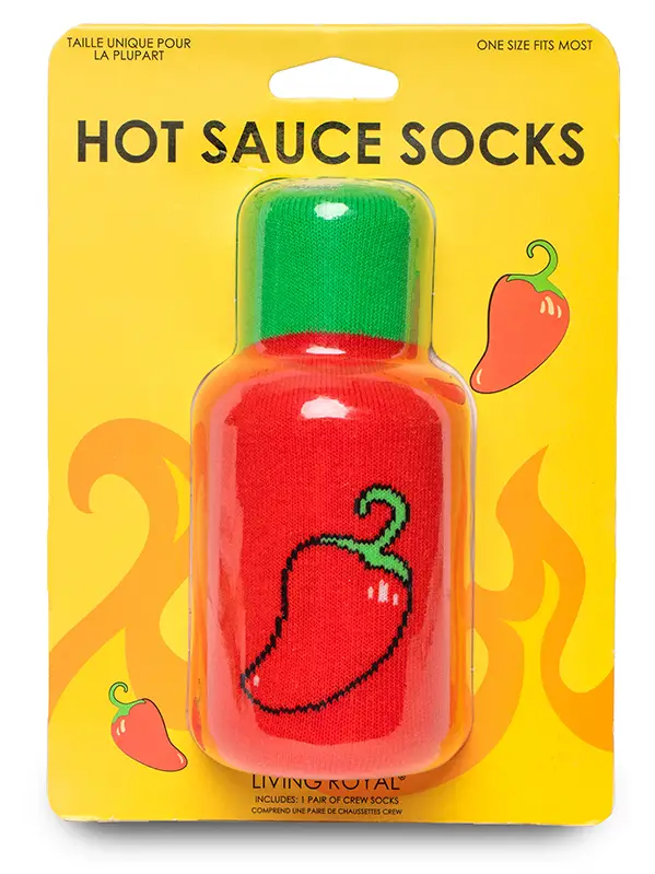 3D Packaged Crew Socks - Hot Sauce "Spicy" Pepper