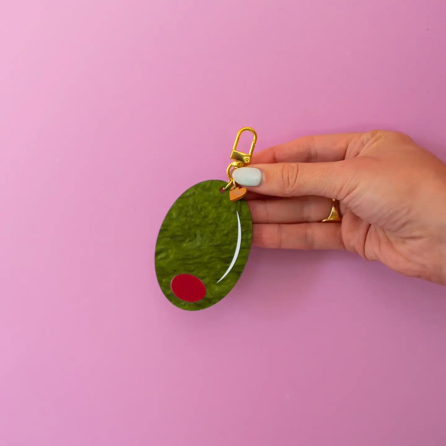 Acetate Olive Keychain & Bag Charm - Image 4