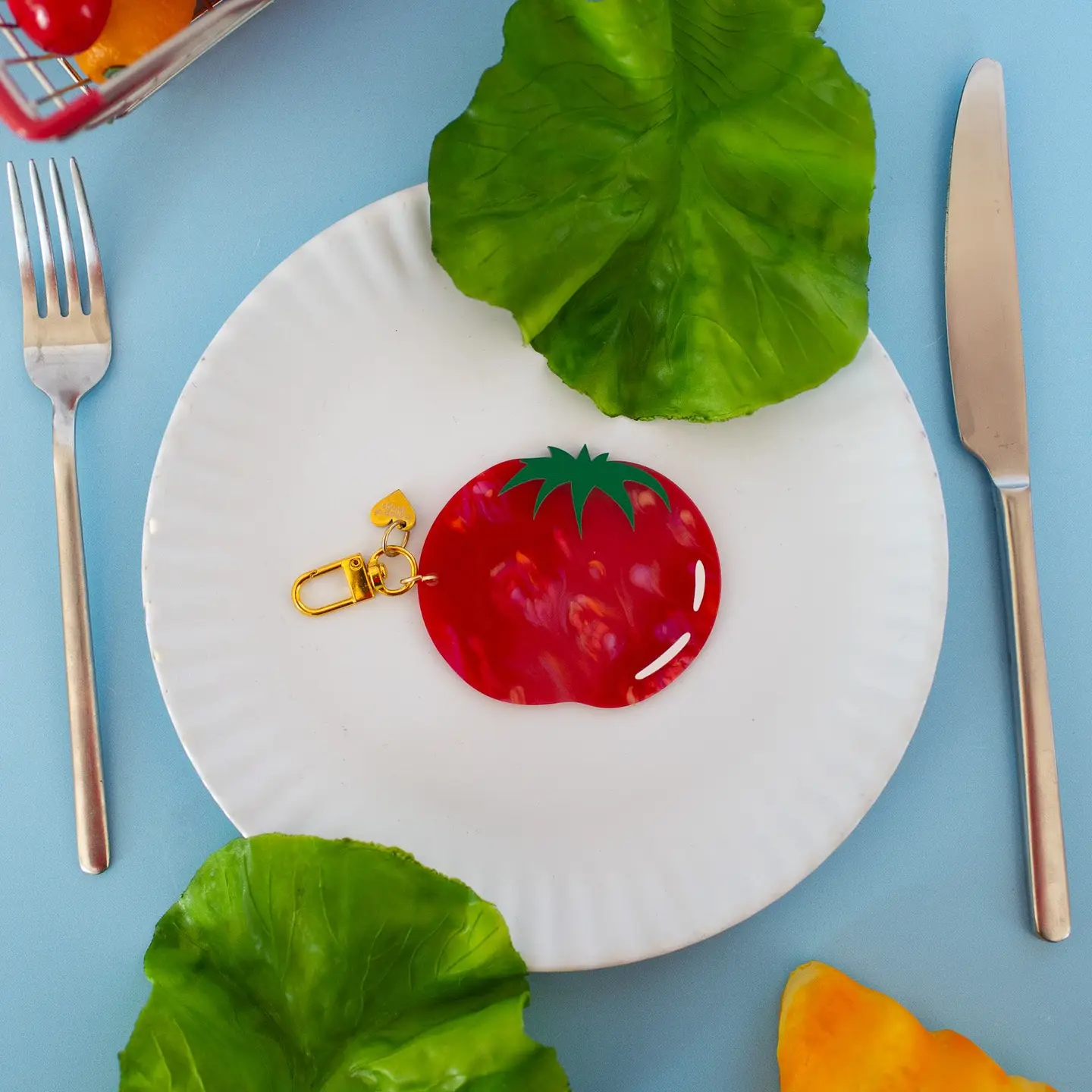 Acetate Tomato Keychain & Bag Charm - Image 4
