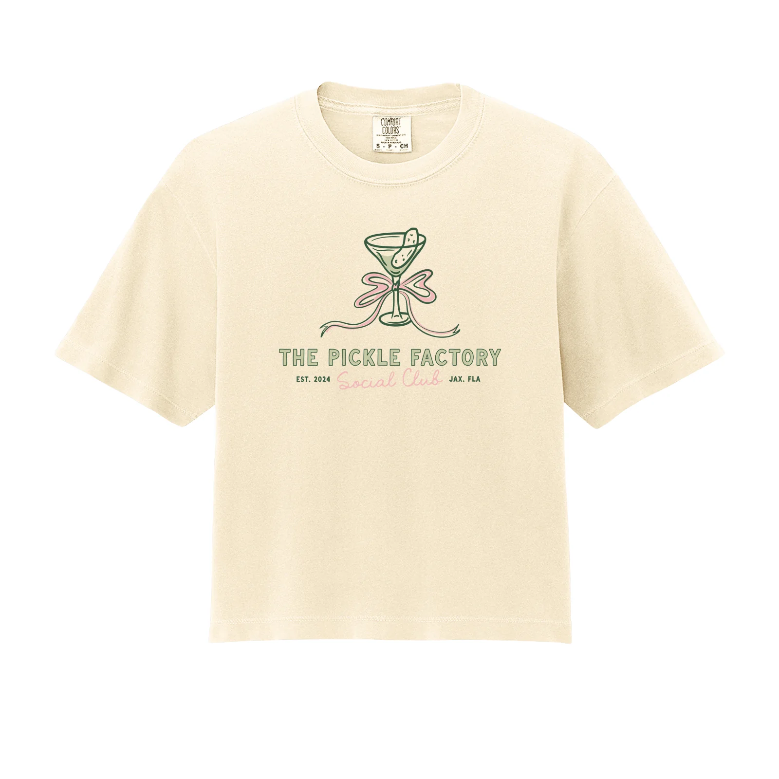 Coquette Pickle Factory Social Club Crop Top