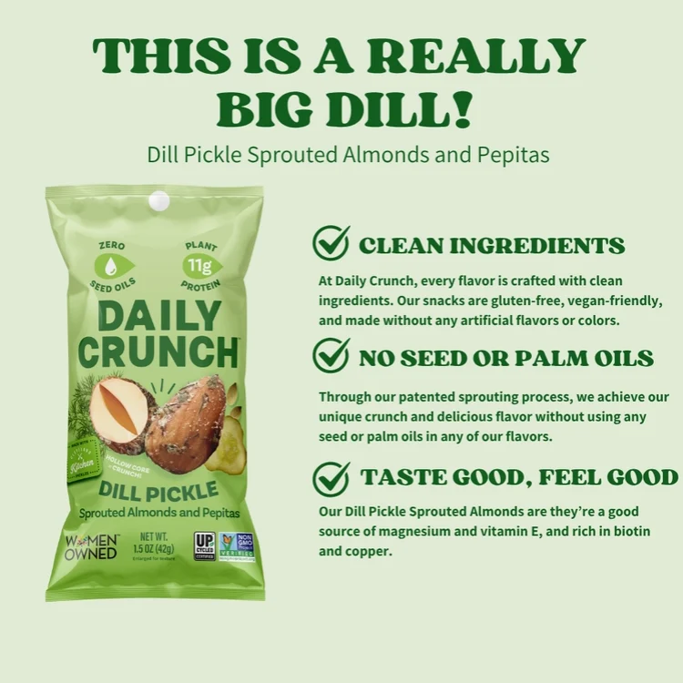 Dill Pickle Sprouted Almonds, 1.5oz - Image 3