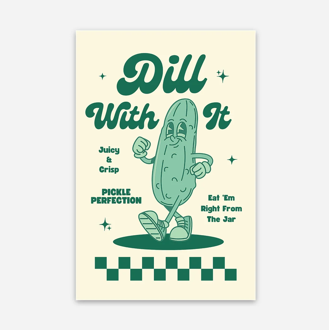 Dill With It Vintage Sticker