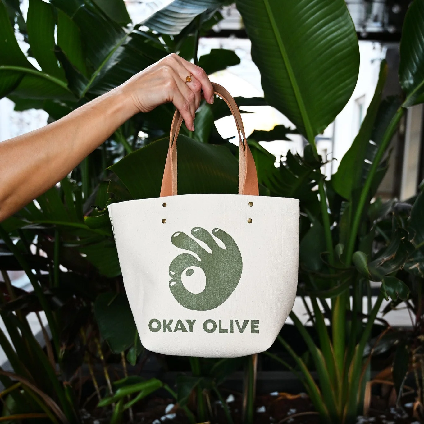 Okay Olive Dumpling Tote - Image 4