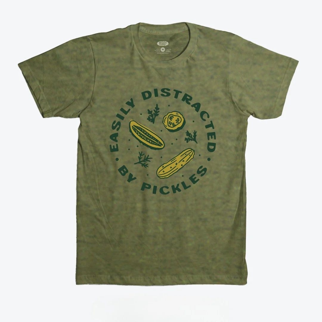 Easily Distracted By Pickles T-Shirt - Image 3