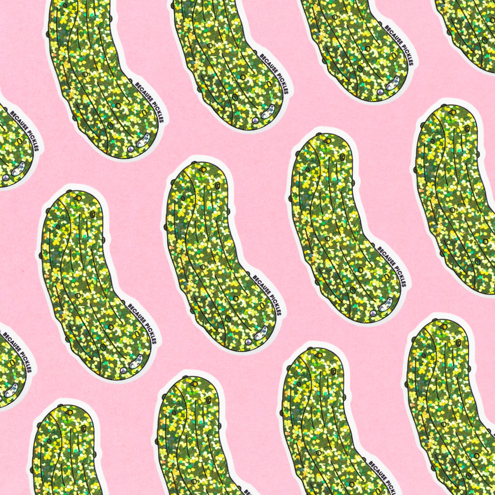 Glitter Pickle Sticker - Image 2