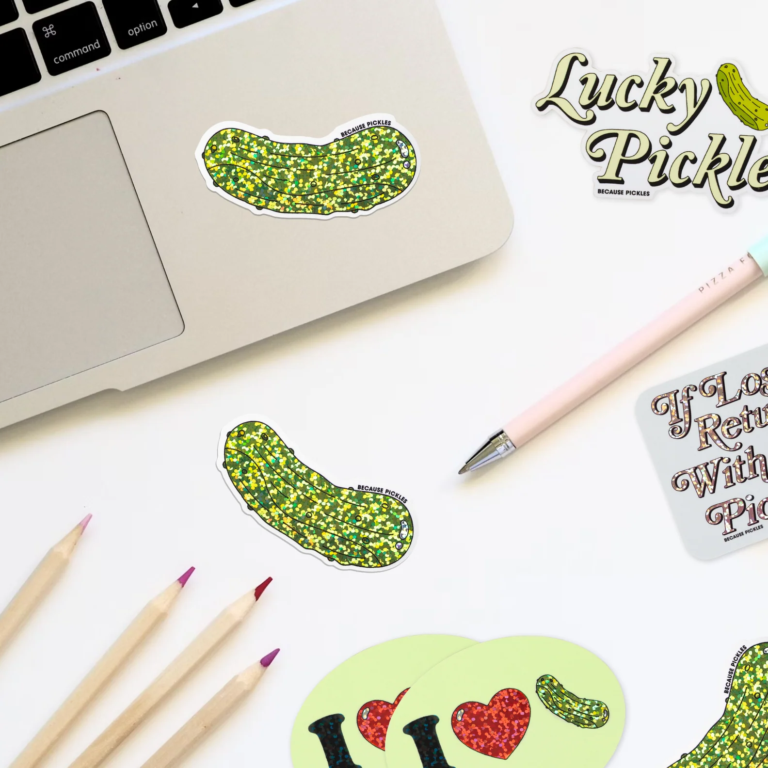 Glitter Pickle Sticker - Image 3