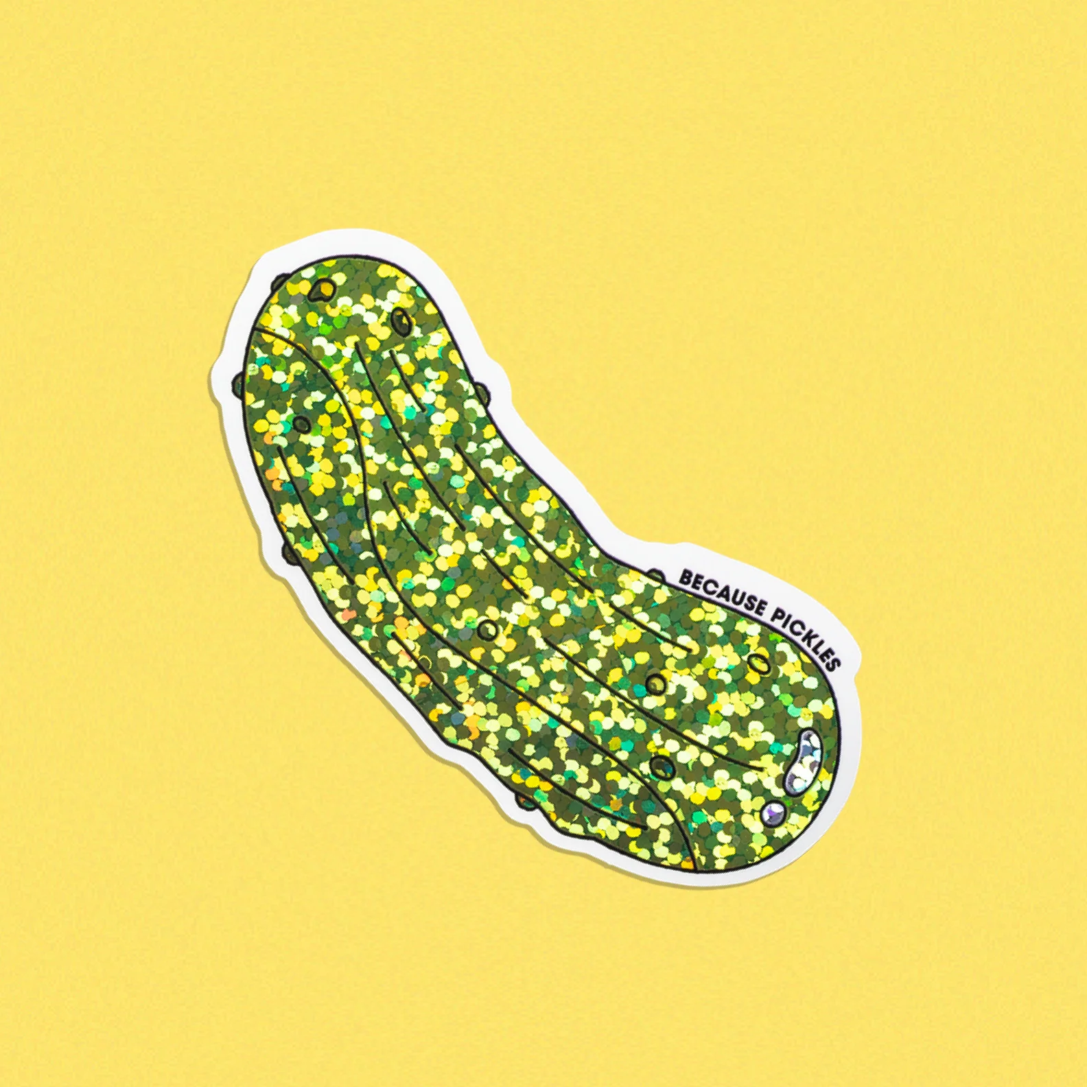 Glitter Pickle Sticker - Image 4