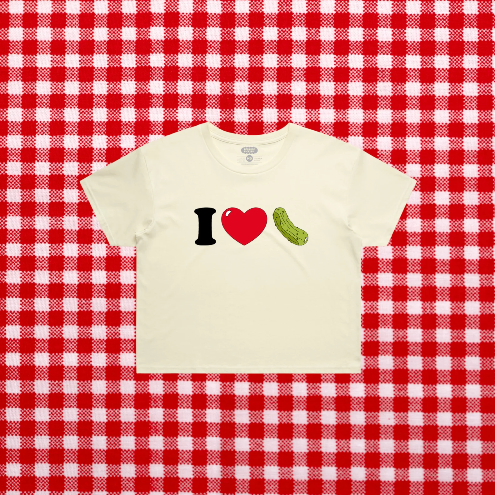 I Heart Pickles Cropped Tee - Image 4