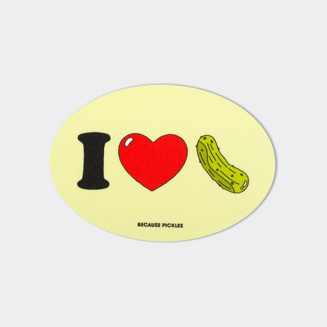 I Heart Pickles Oval Magnet - Image 2
