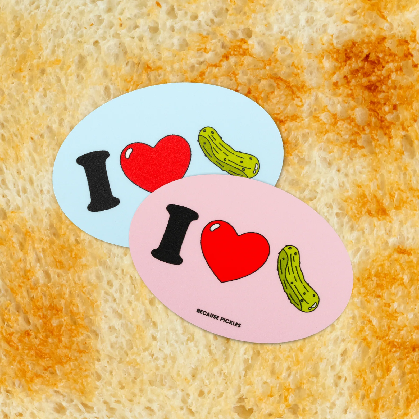 I Heart Pickles Oval Magnet - Image 4