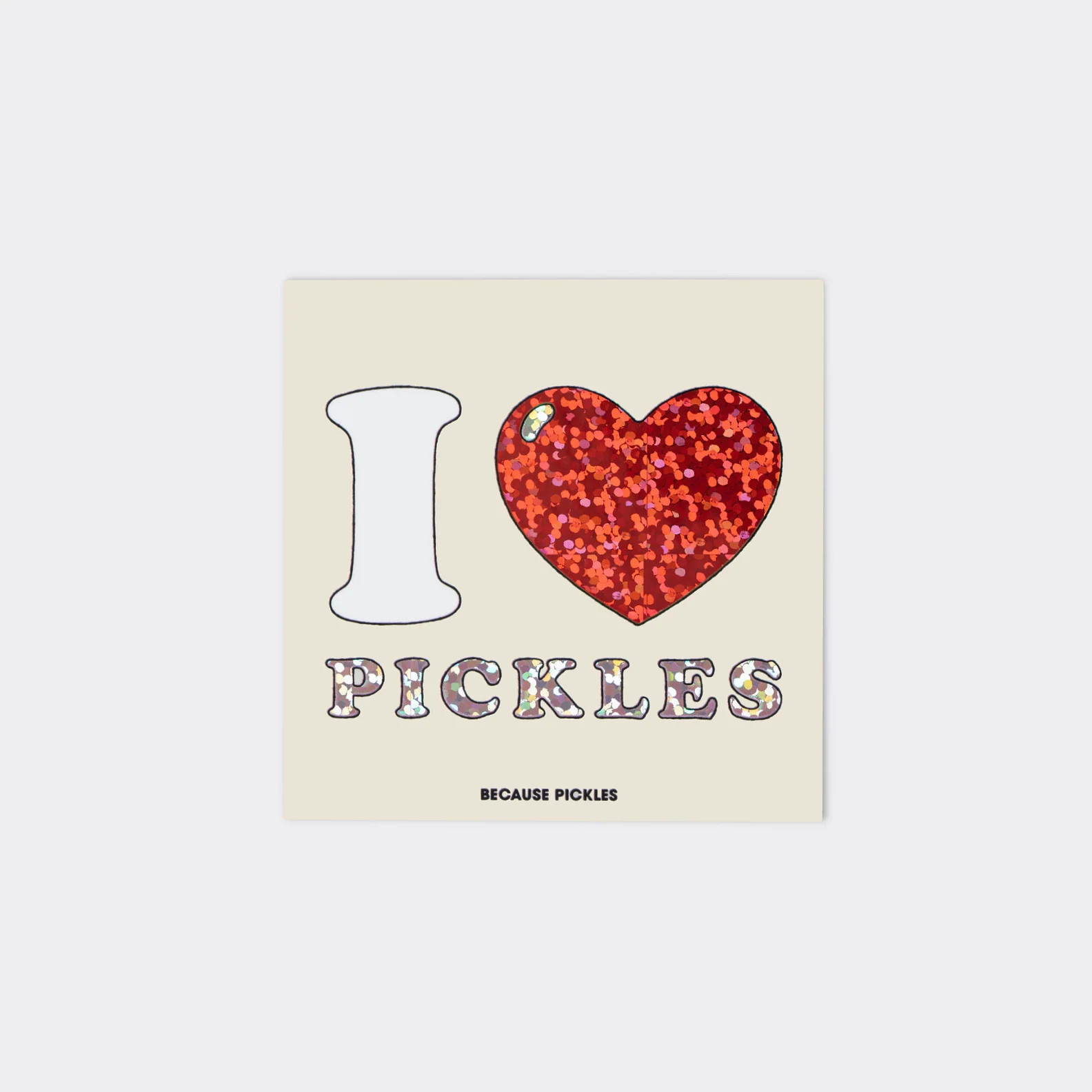 I Love Pickles Sticker - Image 2