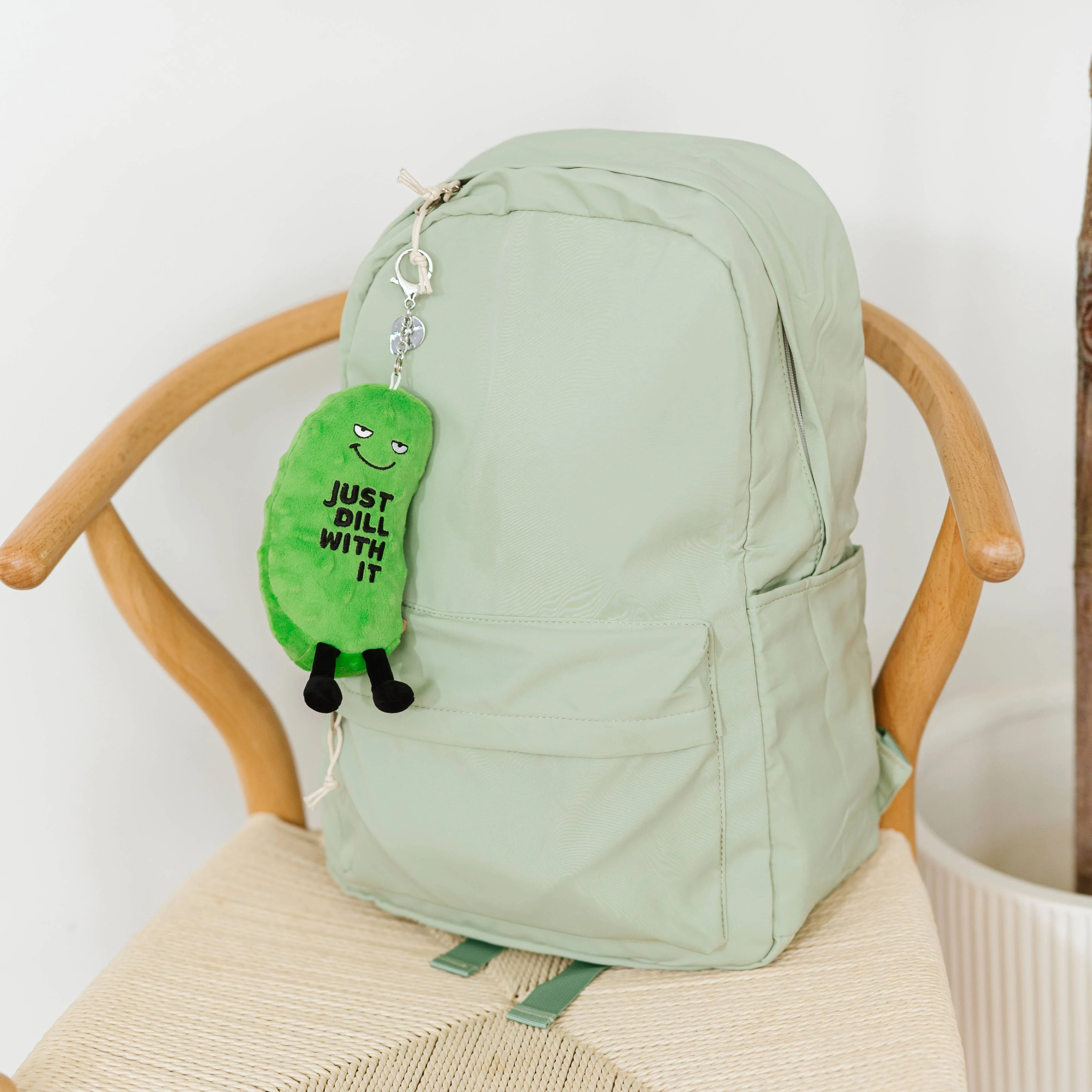 Just Dill With It Plush Pickle Bag Charm - Image 3