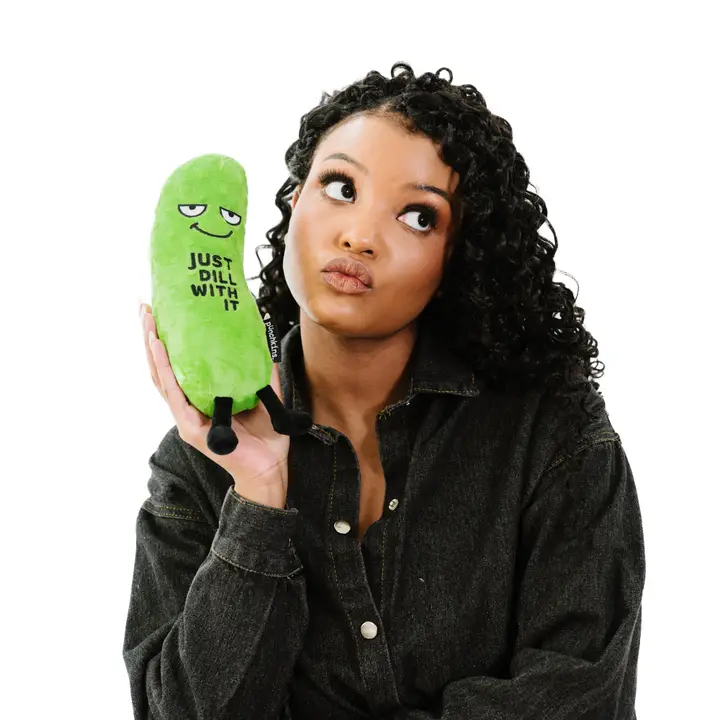 Large Just Dill With It Pickle Plushie - Image 2