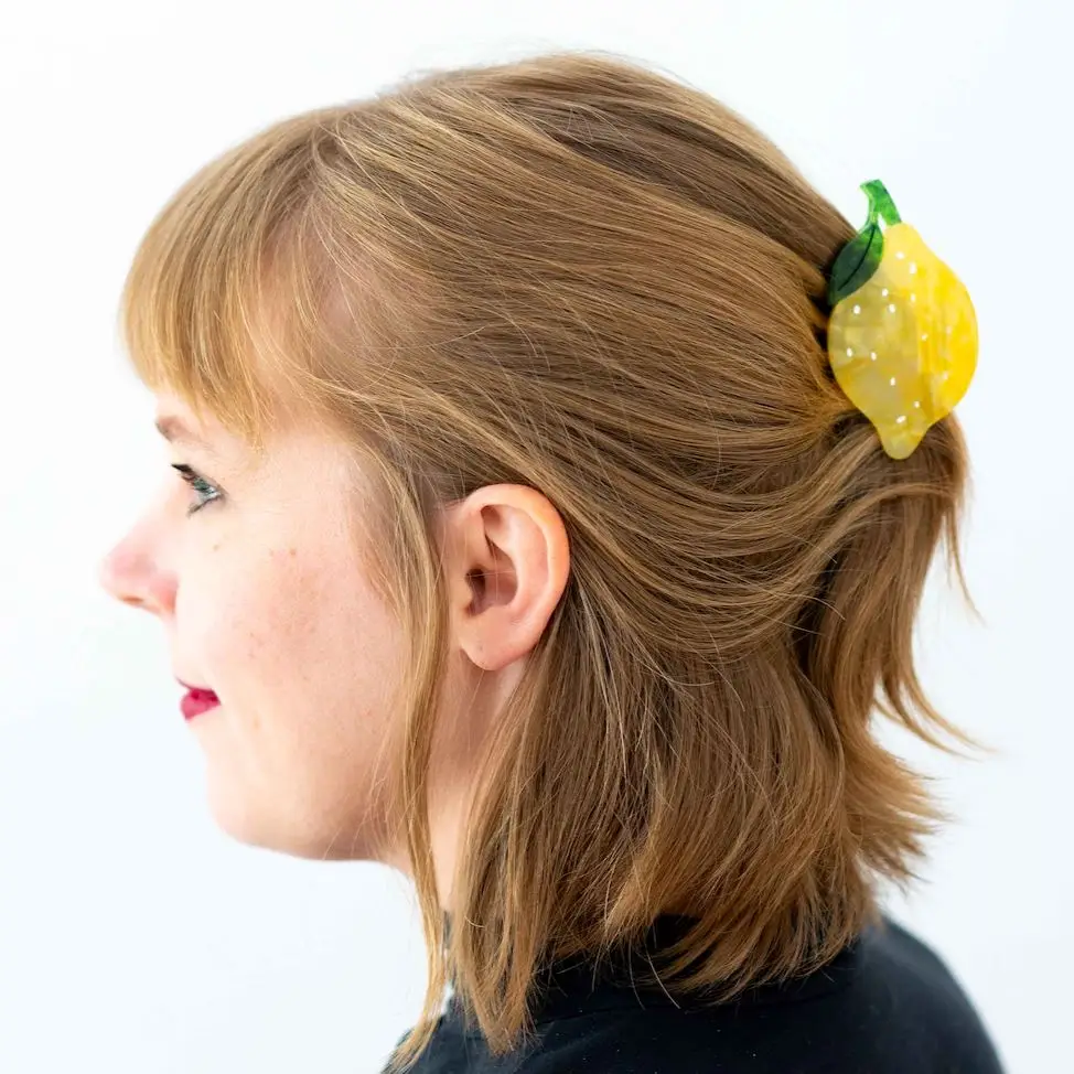 Midi Lemon Hair Claw Clip - Image 4