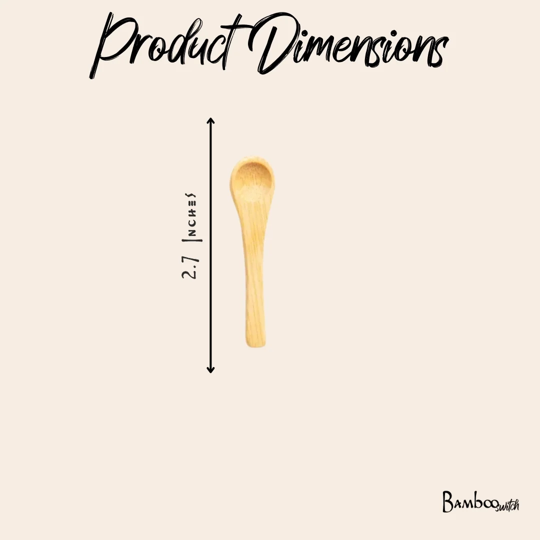 Mini Bamboo Spice Spoon - Image 2