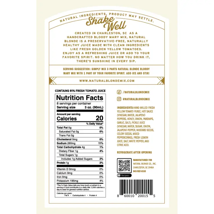 Natural Blonde Golden Bloody Mary Mix - Image 3