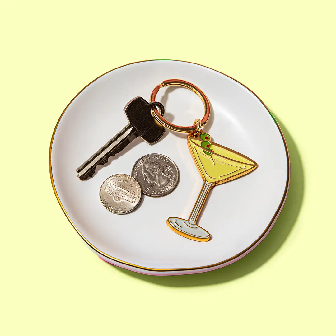 Olive Dirty Martini Enamel Keychain & Bag Charm - Image 2