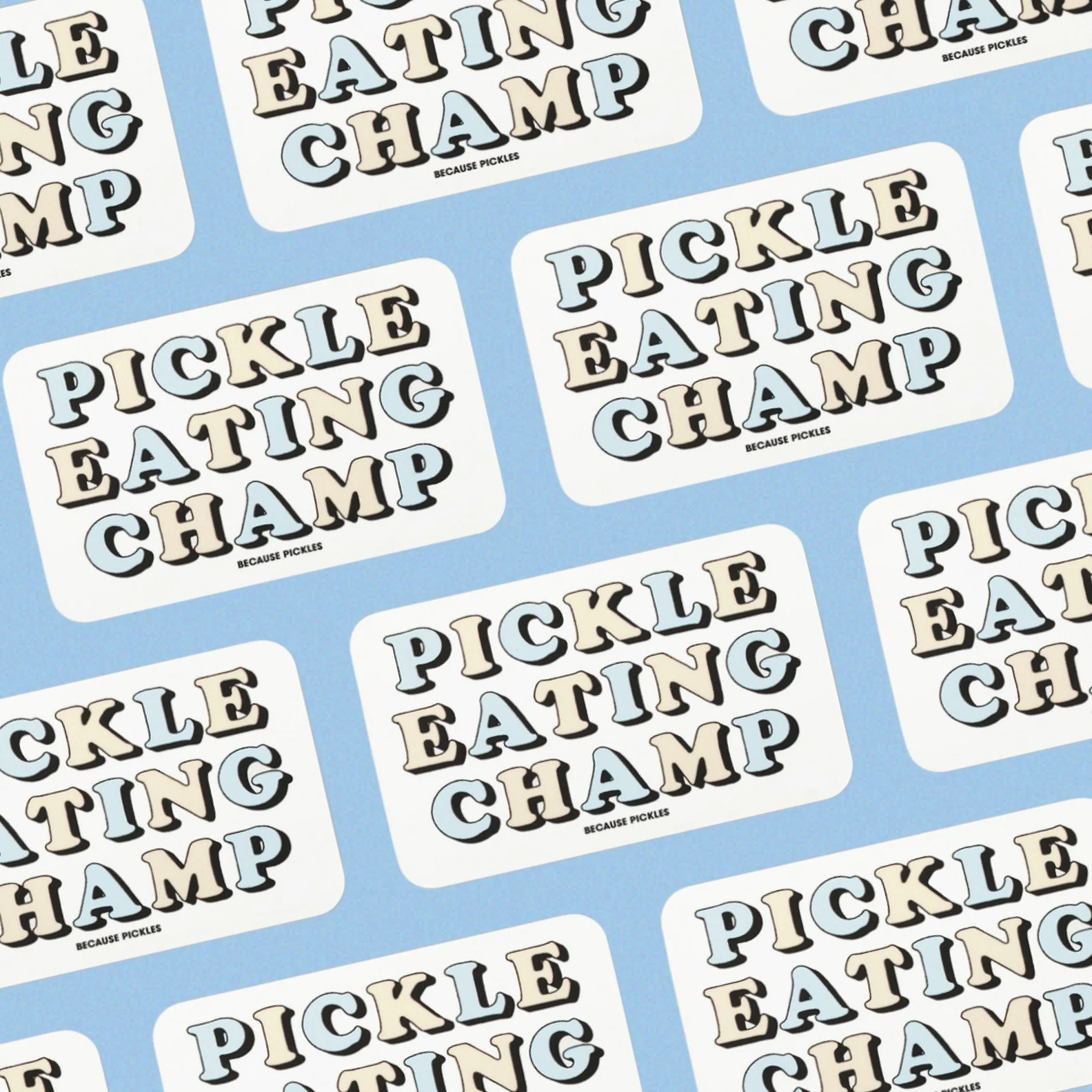 Pickle Eating Champ Sticker - Image 3