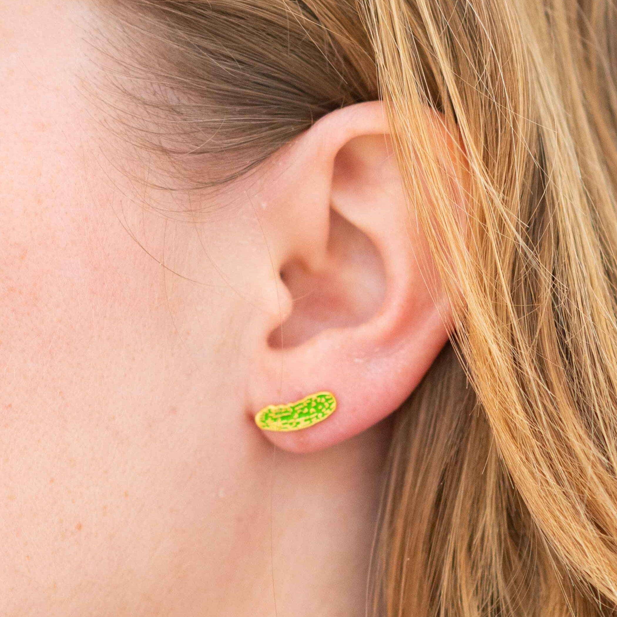 Pickle Enamel Earrings - Image 2