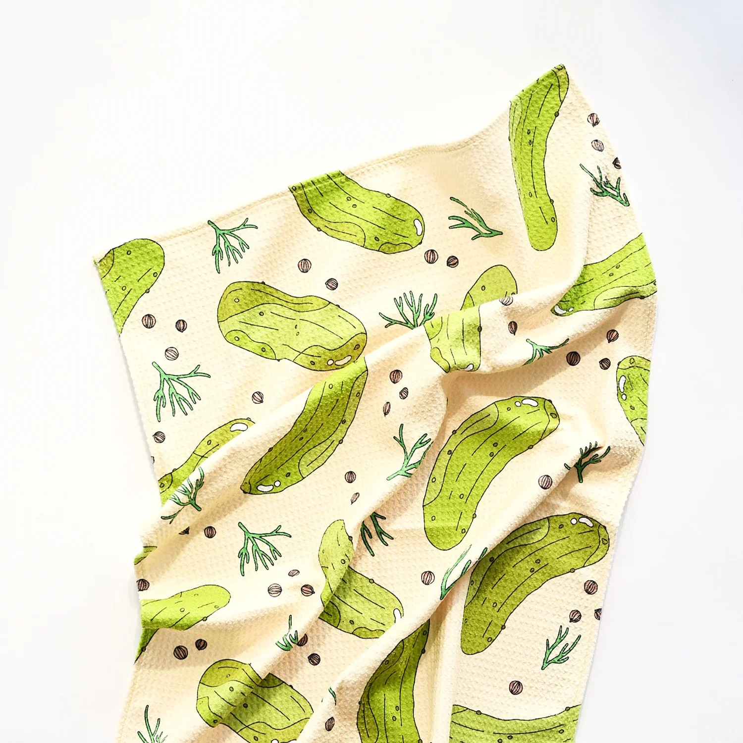 Cream Dill Pickles Kitchen Towel - Image 5