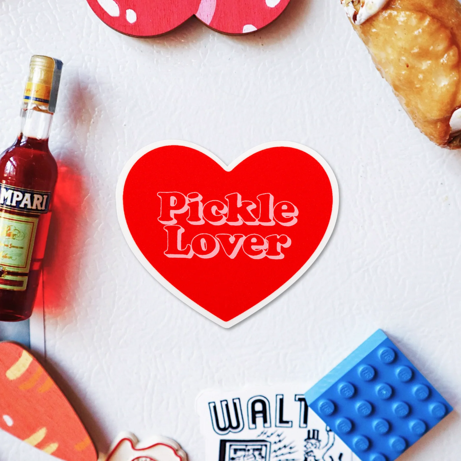 Pickle Lover Heart Magnet - Image 2