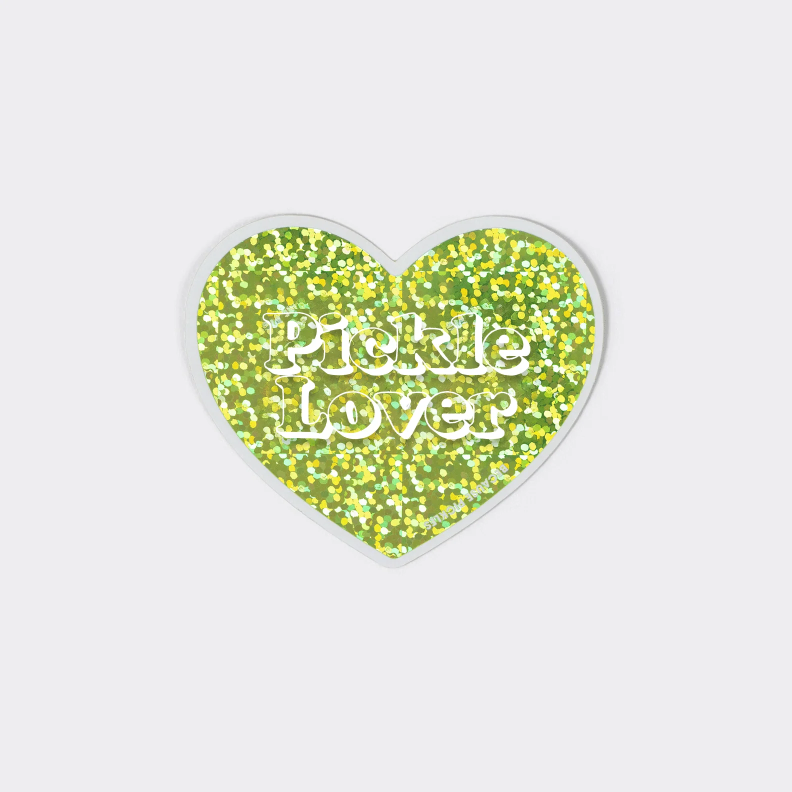 Pickle Lover Heart Sticker - Image 3
