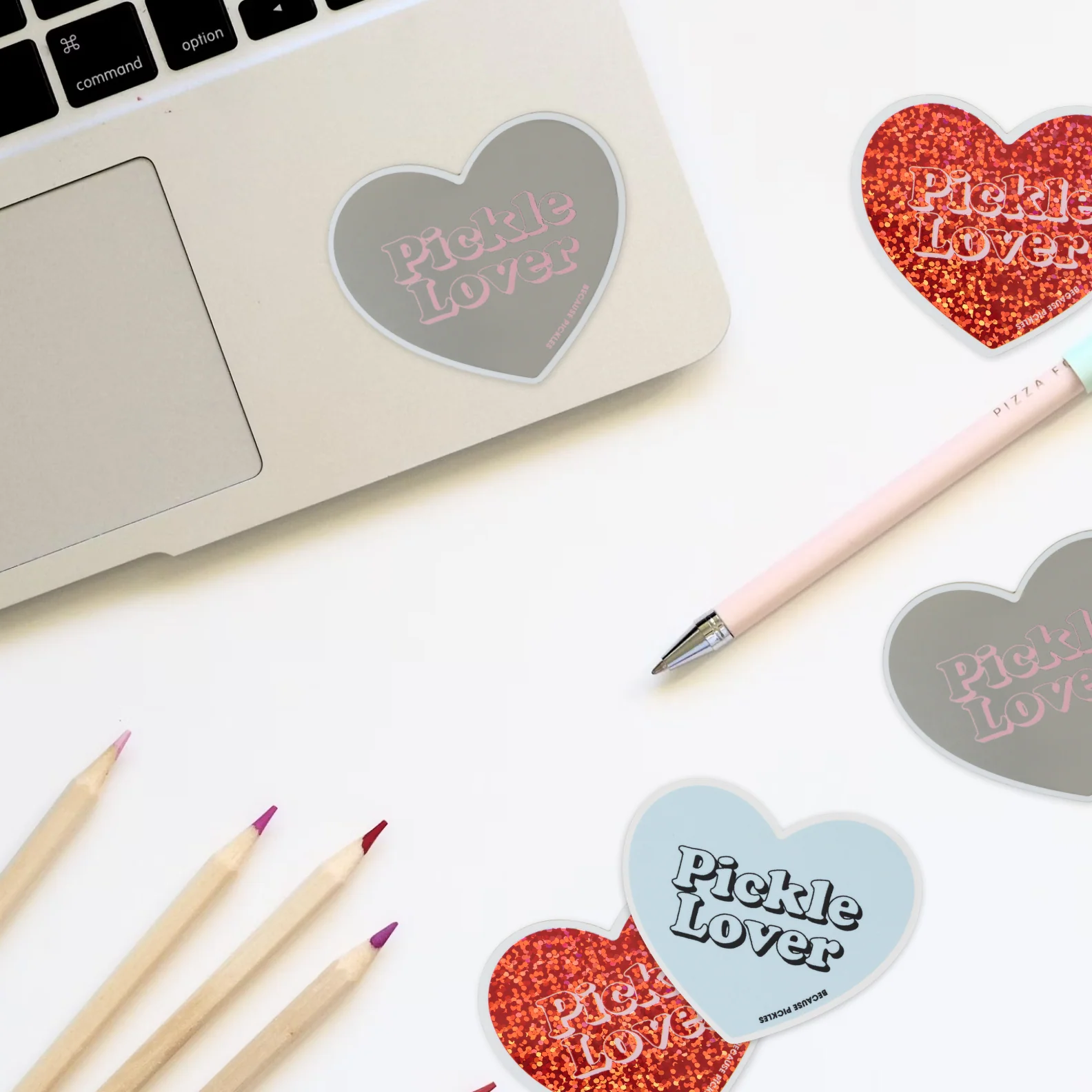 Pickle Lover Heart Sticker - Image 5