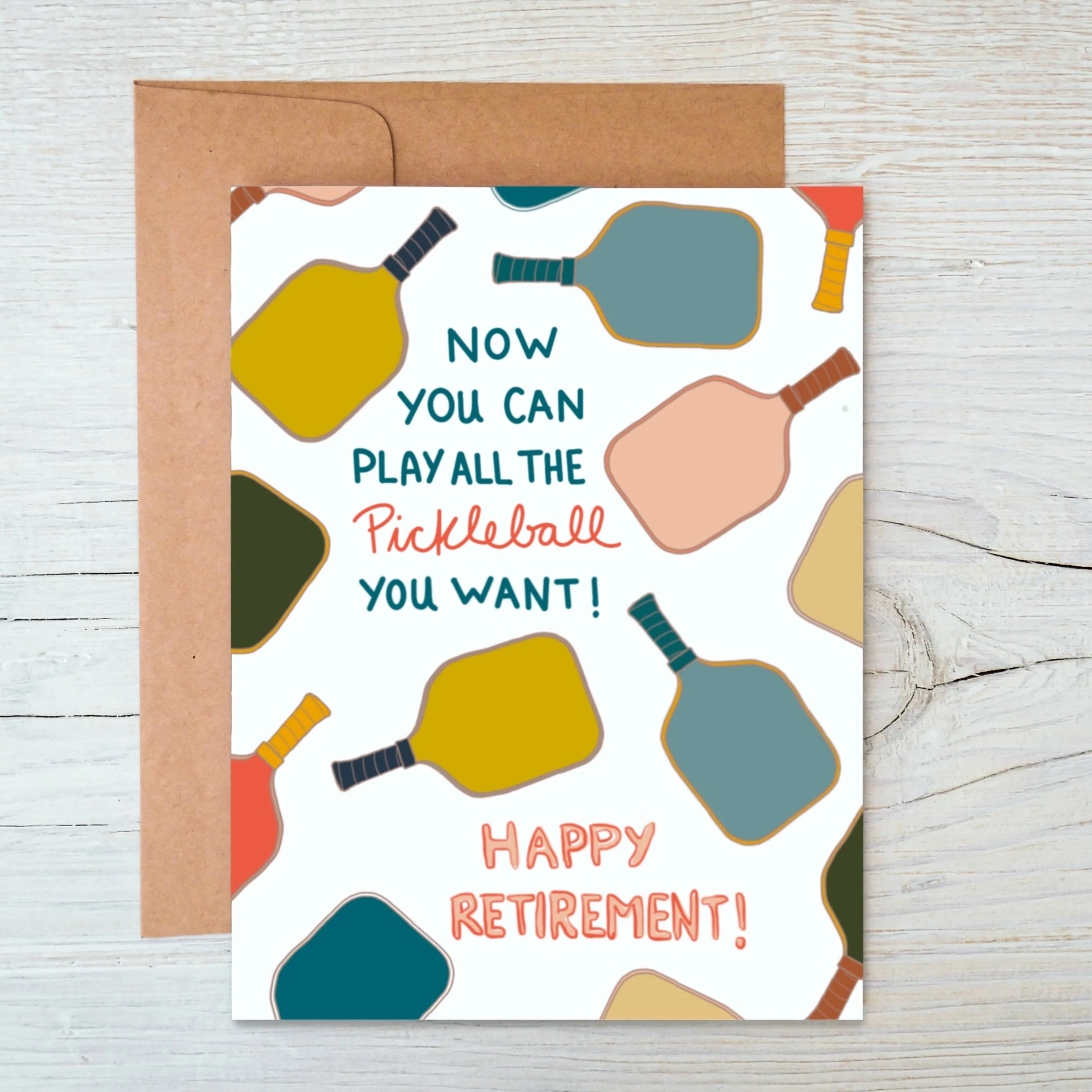 Pickleball Retirement Card