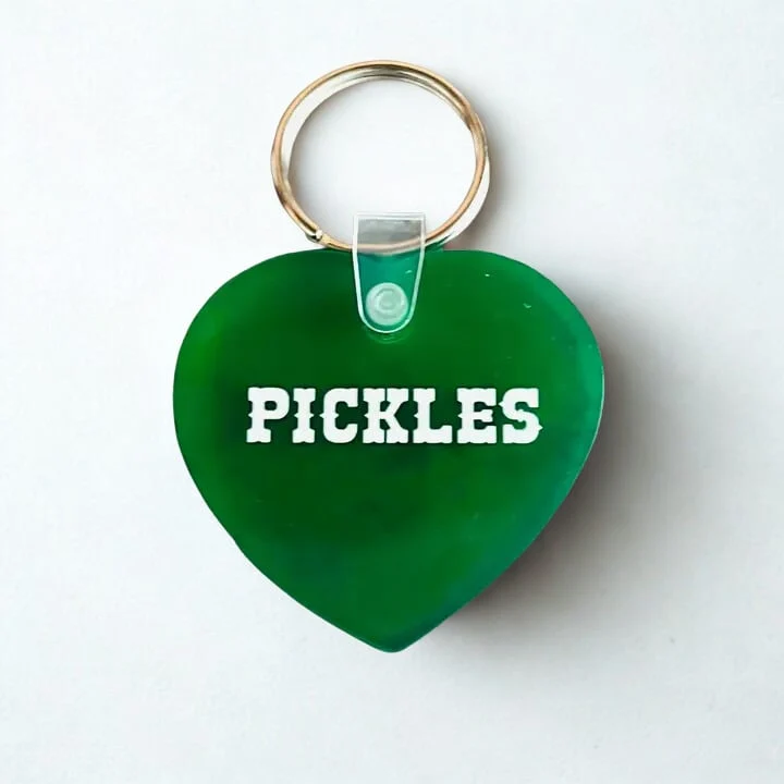 Pickles Heart Keychain