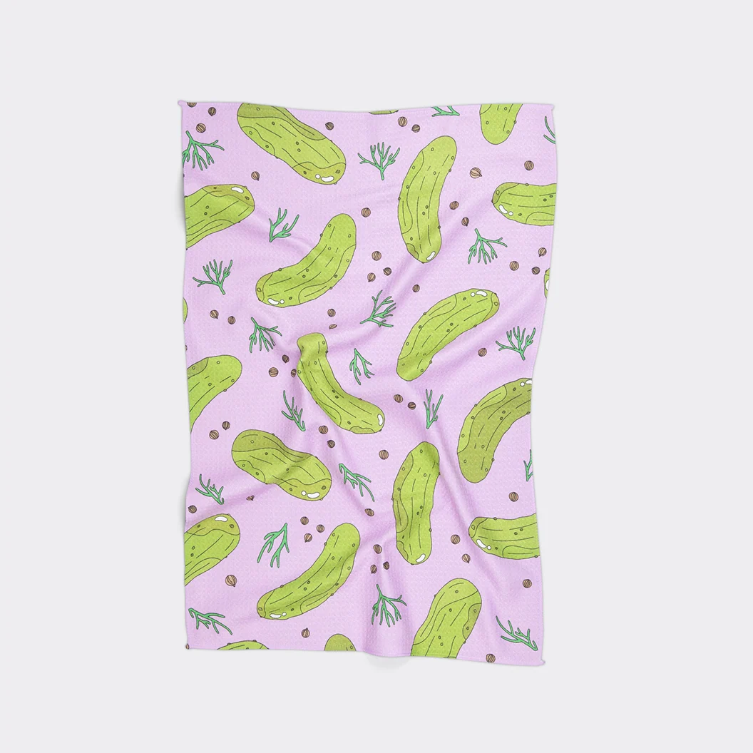 Lavender Dill Pickles Kitchen Towel