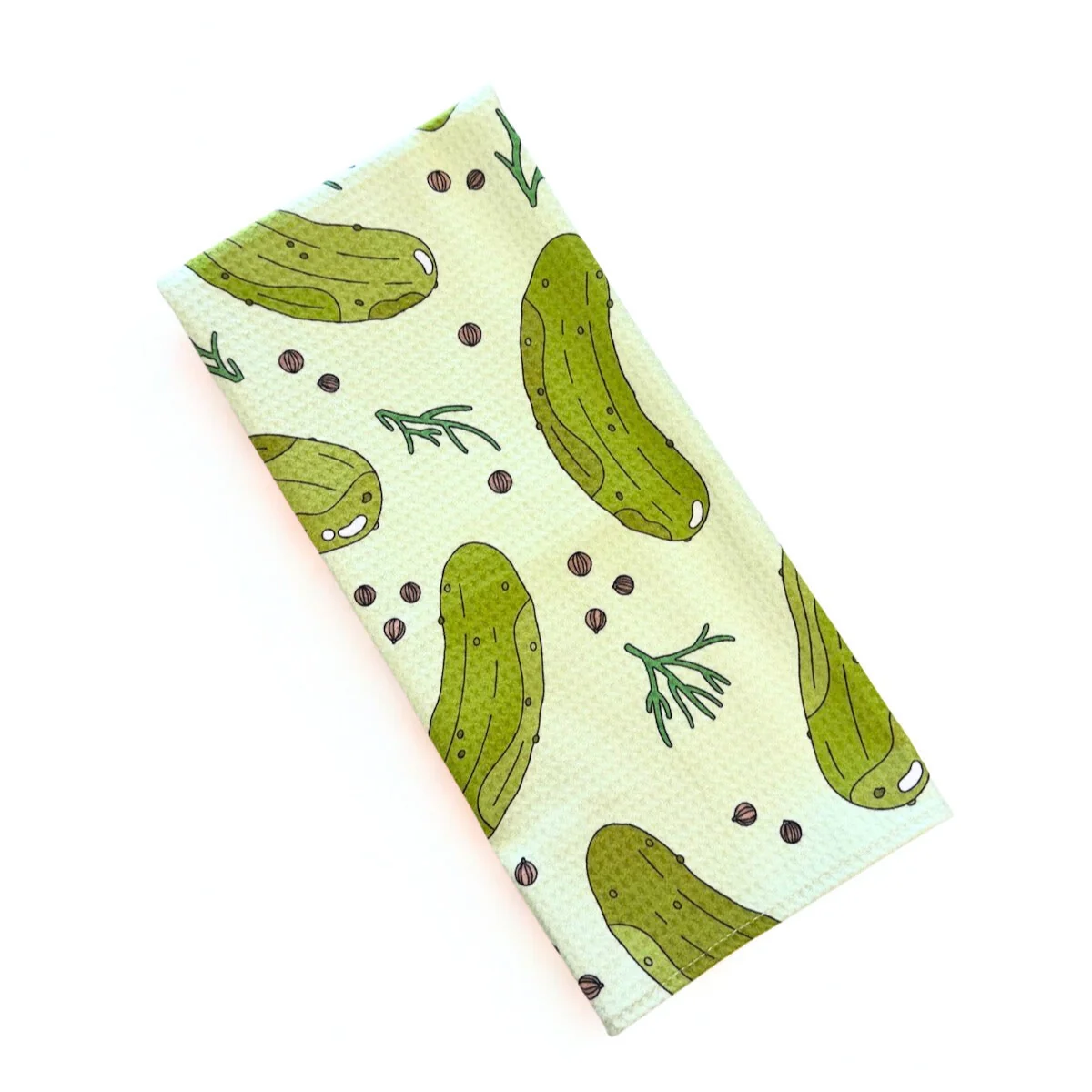 Green Dill Pickles Kitchen Towel