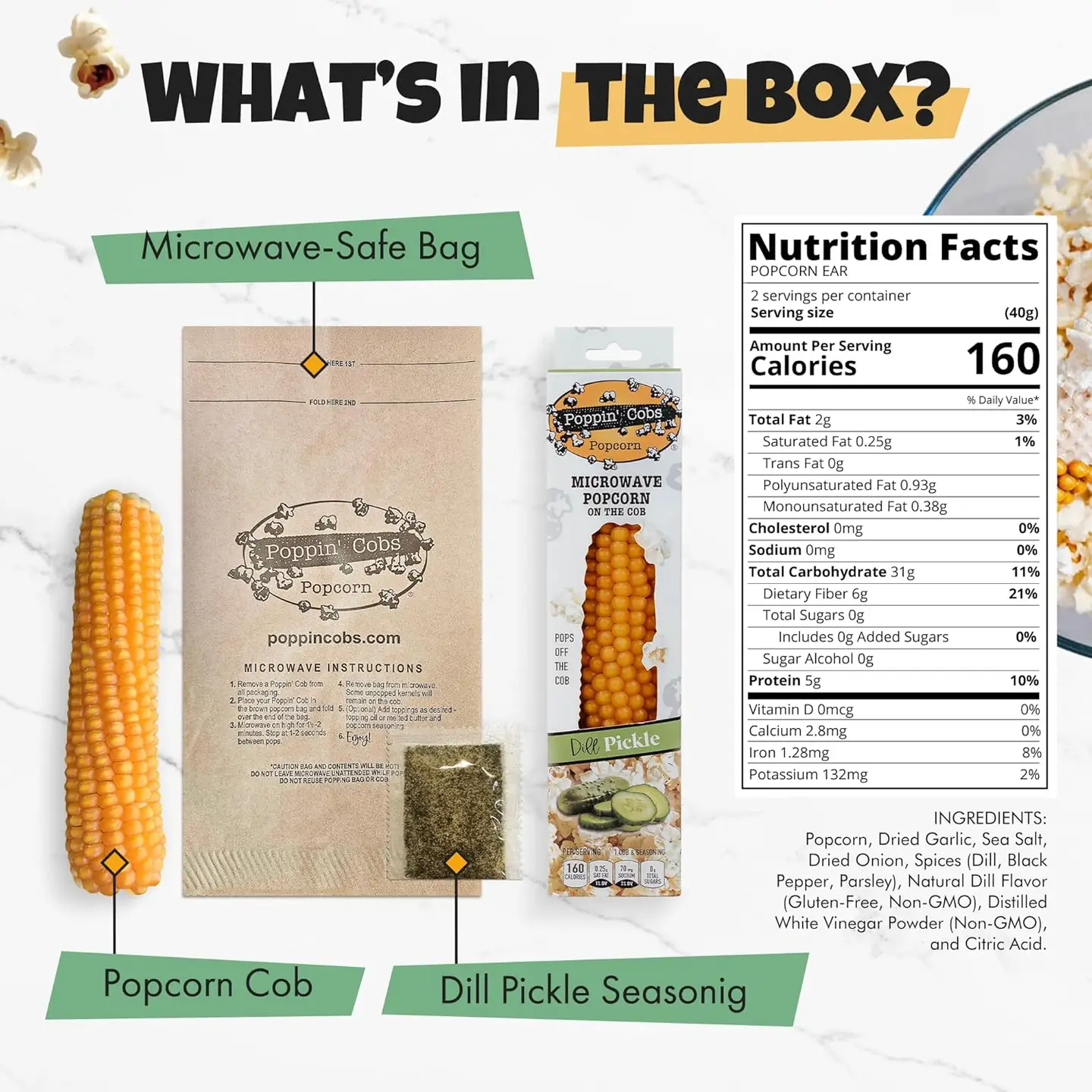 Popcorn On the Cob with Dill Pickle Seasoning - Image 2