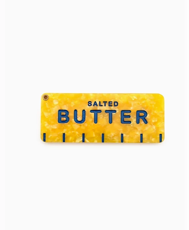 Swing-Hinge Folding Compact Mirror Butter Stick in Yellow - Image 2