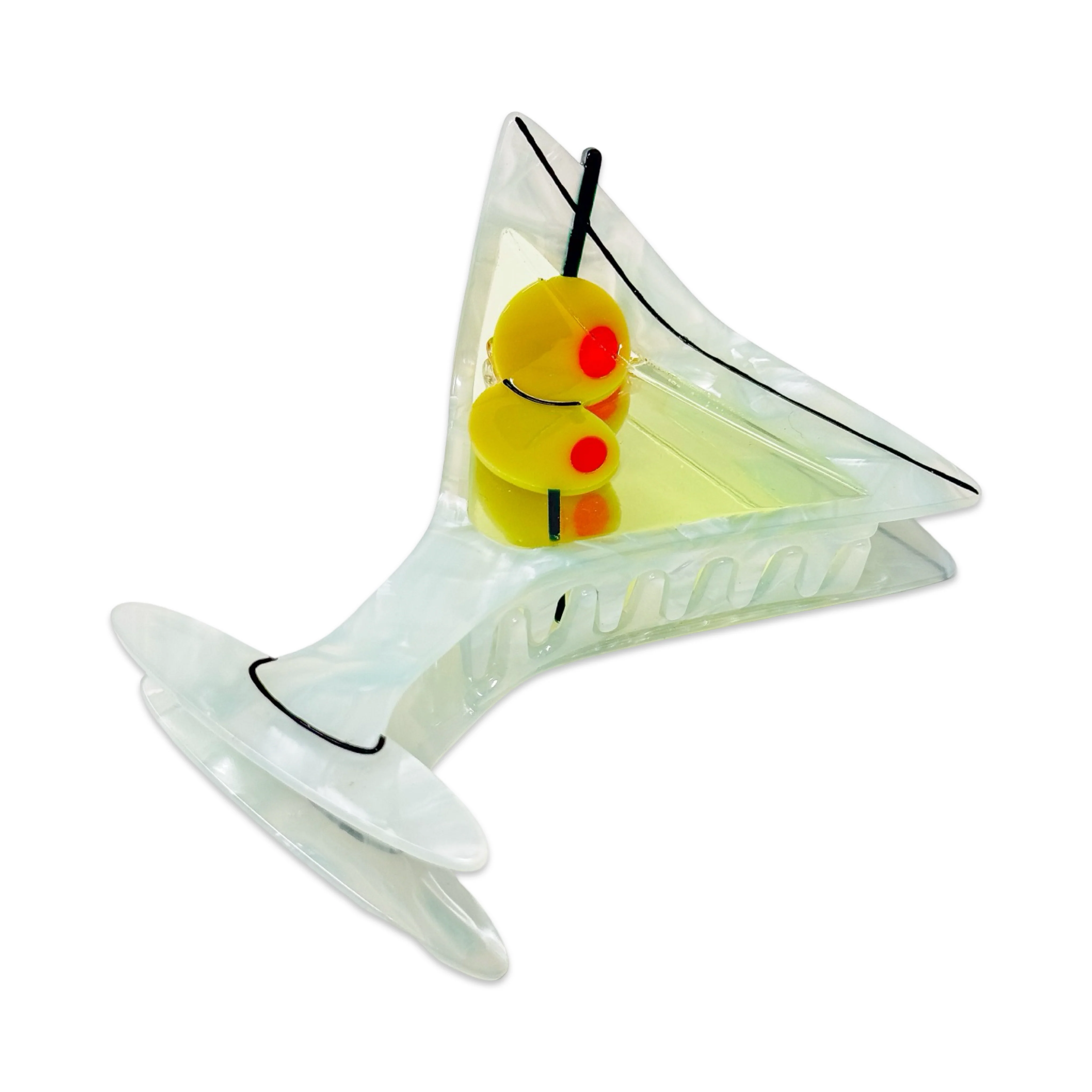 XL Martini Hair Claw Clip - Image 4