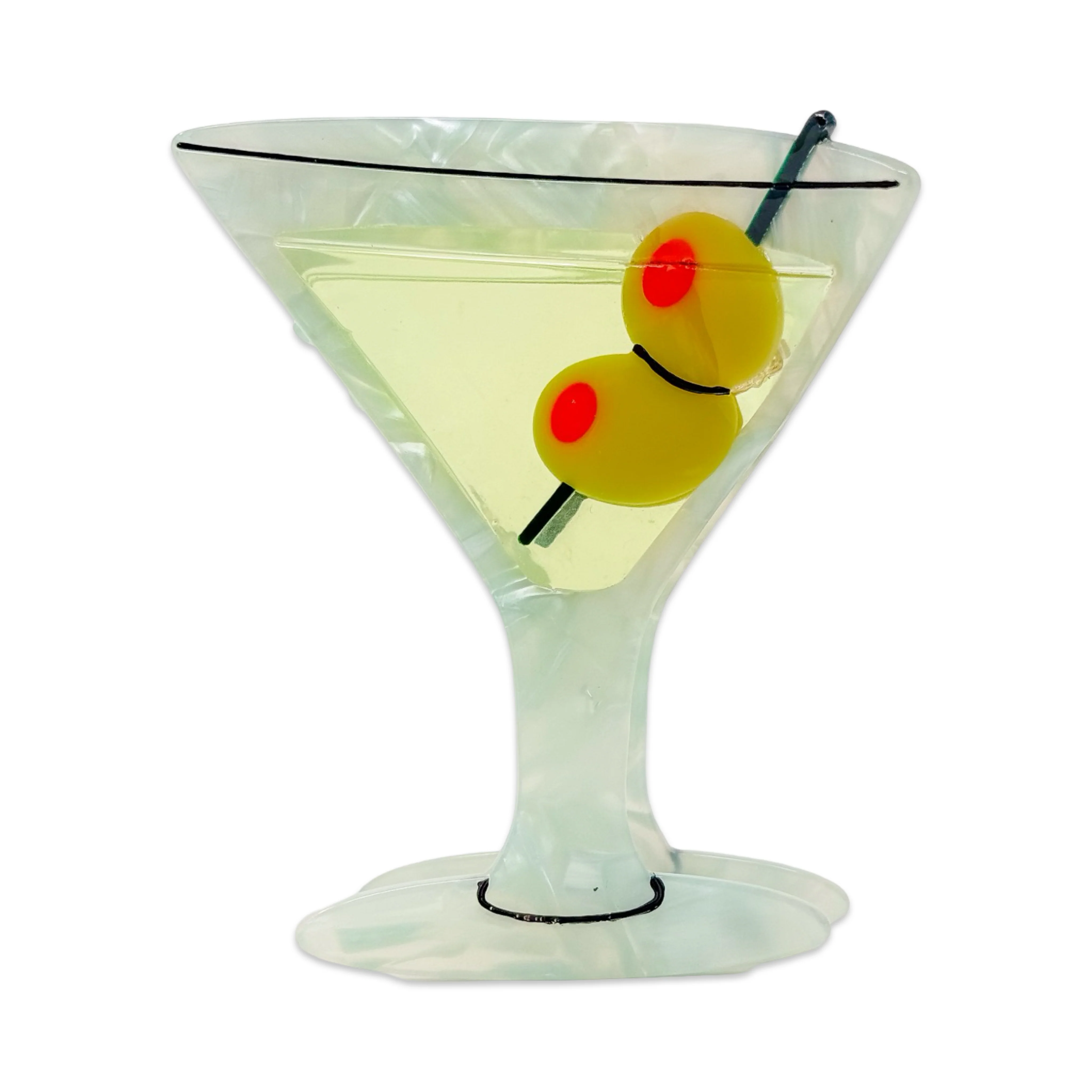 XL Martini Hair Claw Clip - Image 5